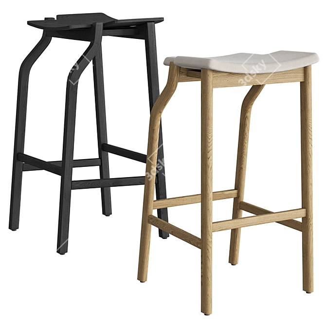 Sleek Kalea Stool by Bedont 3D model image 3