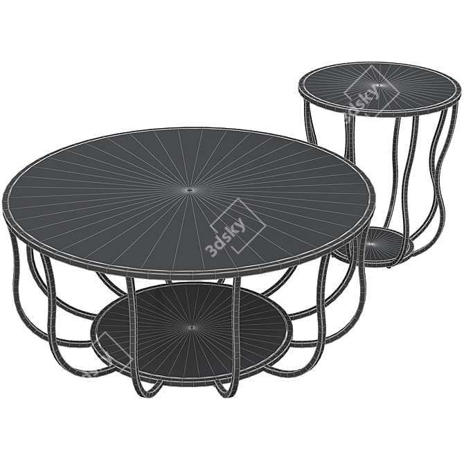 Garda Decor Coffee Table: Stylish and Functional 3D model image 2