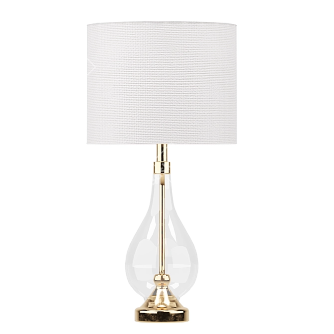 Elegant Glass Base Lamp 3D model image 1