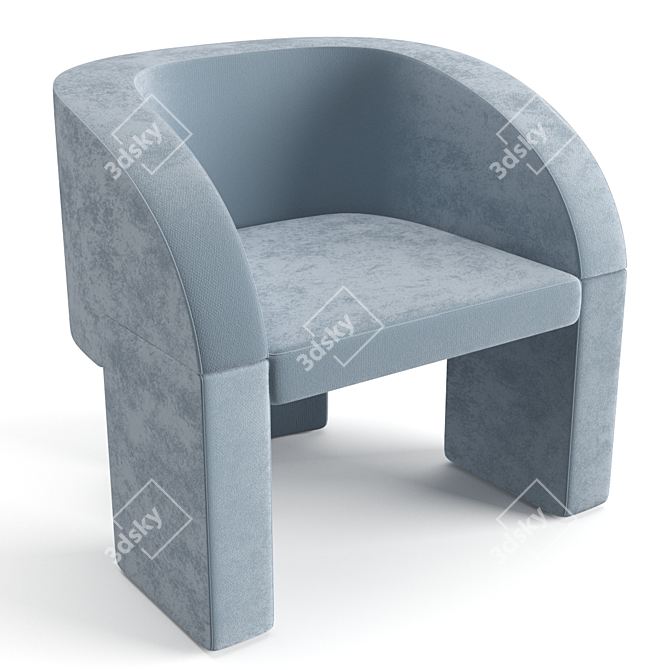 Luxury Relaxation: Baxter Lazybones Lounge Chair 3D model image 6
