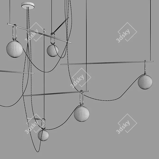 Elegant NH S3 Pendant Light 3D model image 4