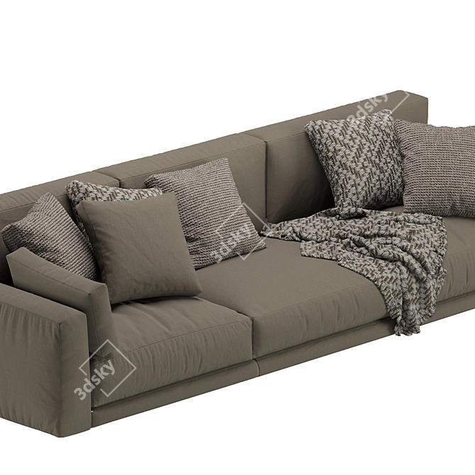 Poliform Paris Seoul Modern Sofa 3D model image 5