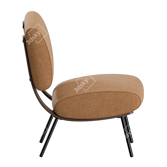 Modern Iconic Armchair: ROUND D.154.5 by Molteni & C 3D model image 7