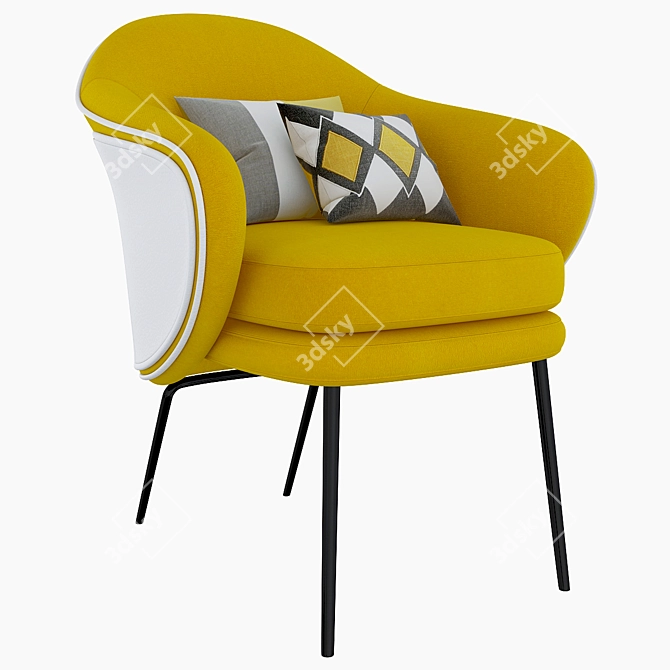 Sleek Angie Chair: Modern Stylish Design 3D model image 2