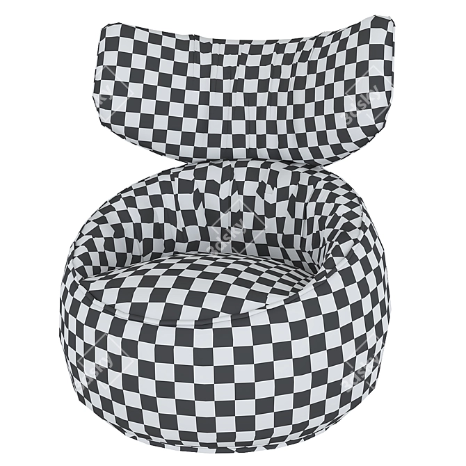 Moooi Hana Wingback Armchair - Low Back Luxury 3D model image 6