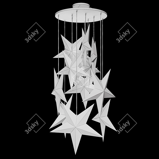 Celestial Pendant Light 3D model image 4
