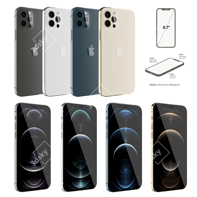 The Ultimate iPhone 12 Pro Max 3D model image 1