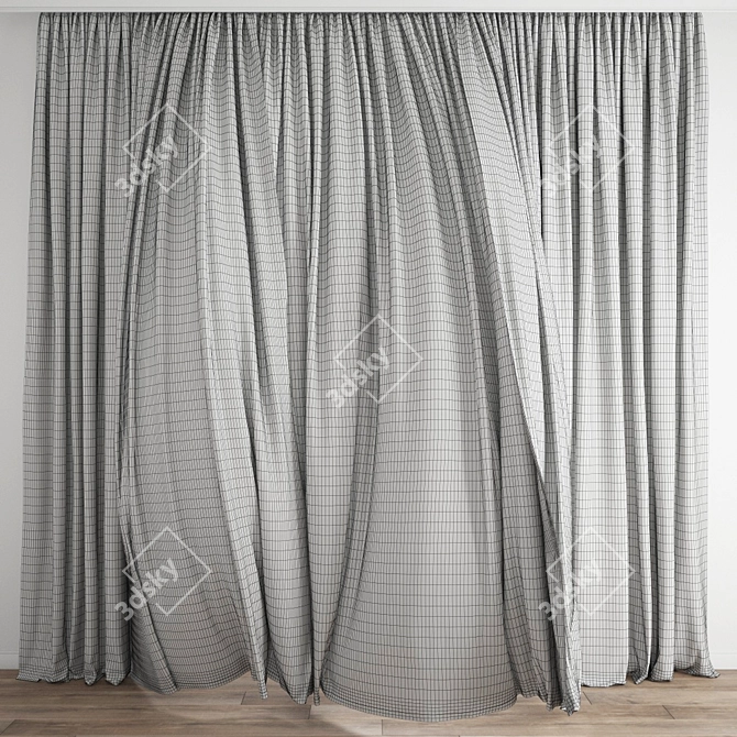 Dynamic Wind Curtain 3D Model 3D model image 1