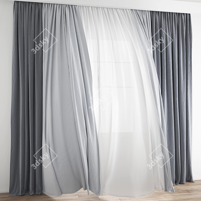 Dynamic Wind Curtain 3D Model 3D model image 7