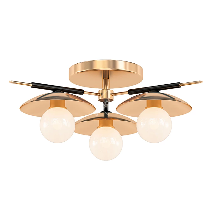 Hudson Valley Julien 13" Aged Brass LED Ceiling Light 3D model image 1