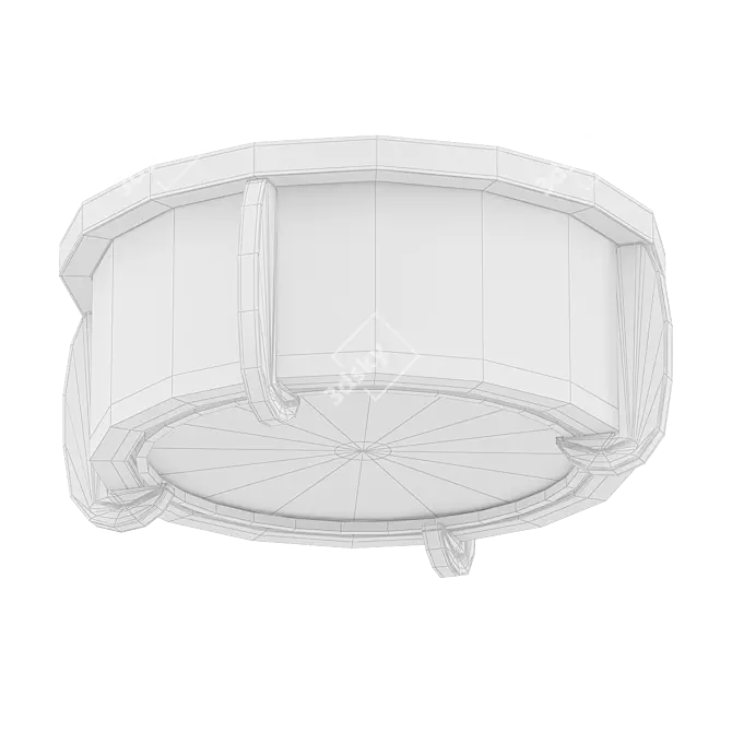 Vintage Talon Brass Ceiling Light 3D model image 2