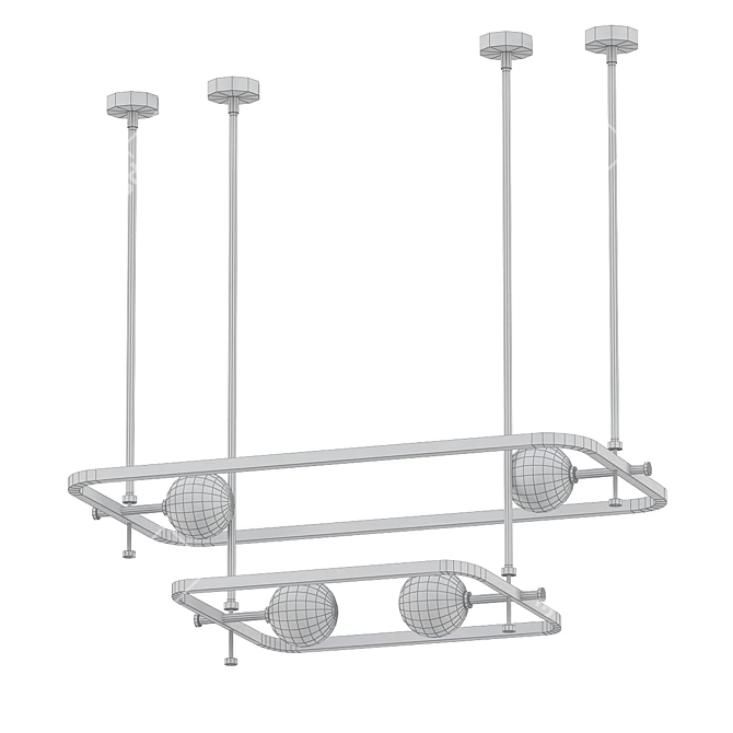 Sleek and Stylish Roger Ceiling Lamp 3D model image 2