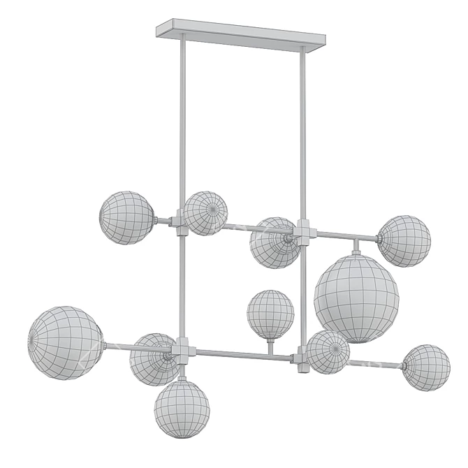 Hilliard Chandelier: Elegant Illumination 3D model image 2
