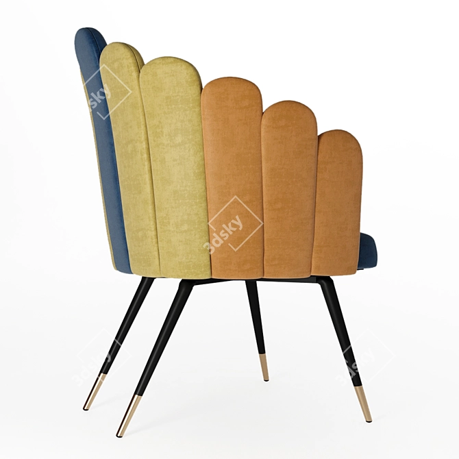 Camellia Blue-Green Chair 3D model image 3