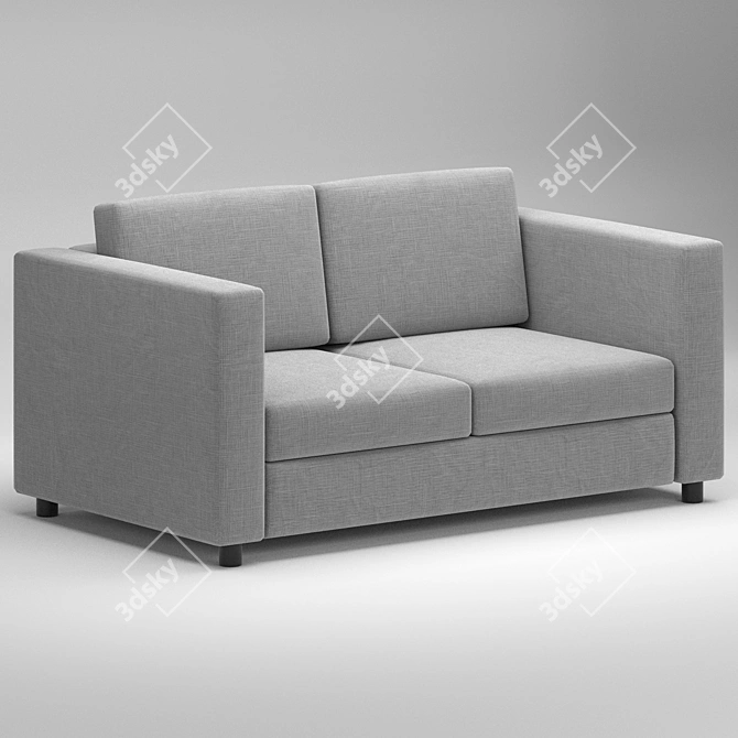 Finnala: Stylish 3-Seater Sofa 3D model image 2