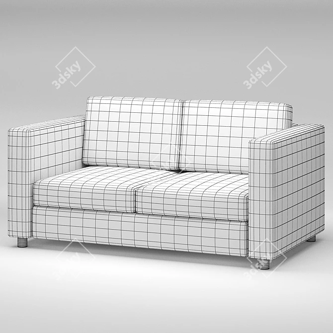 Finnala: Stylish 3-Seater Sofa 3D model image 5