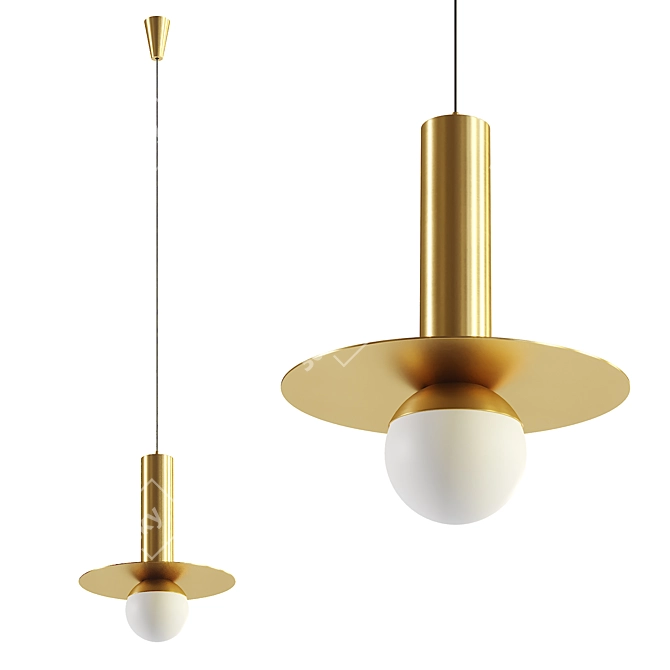 Sleek Beta Pendant Light 3D model image 1