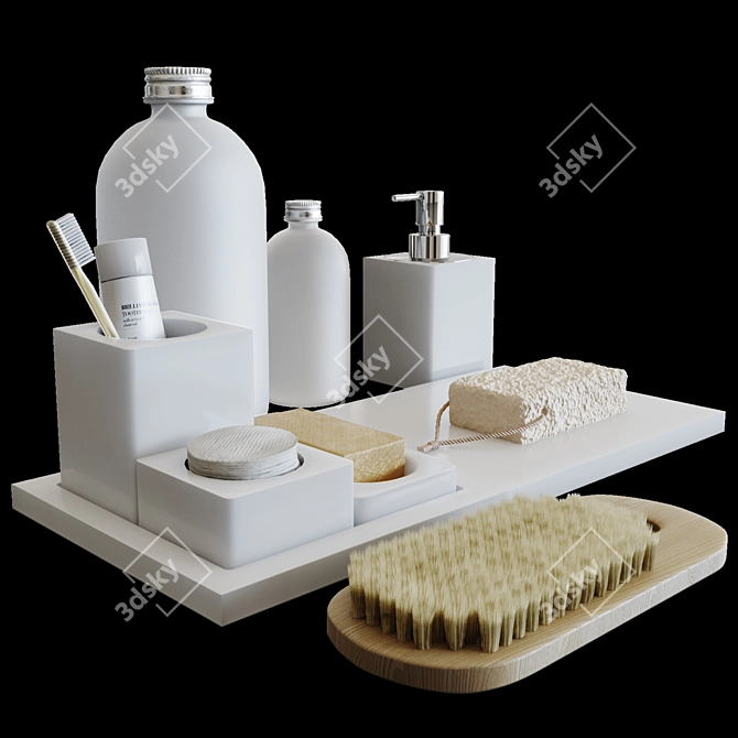 Elegant Agape Bath Decor Set 3D model image 1