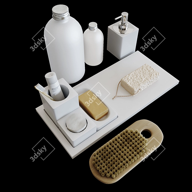 Elegant Agape Bath Decor Set 3D model image 2