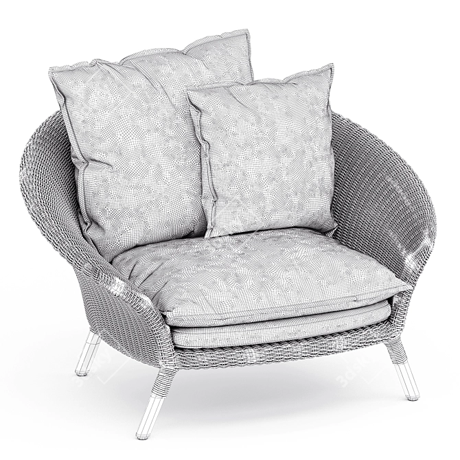 Sleek Strada Lounge Chair 3D model image 10