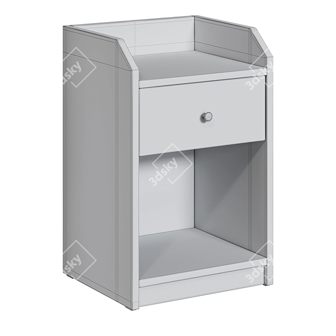 HAUGA IKEA Bedside Table - Gray or White 3D model image 3
