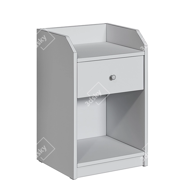 HAUGA IKEA Bedside Table - Gray or White 3D model image 6