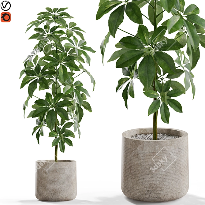 Lush Greenery Set 3D model image 3