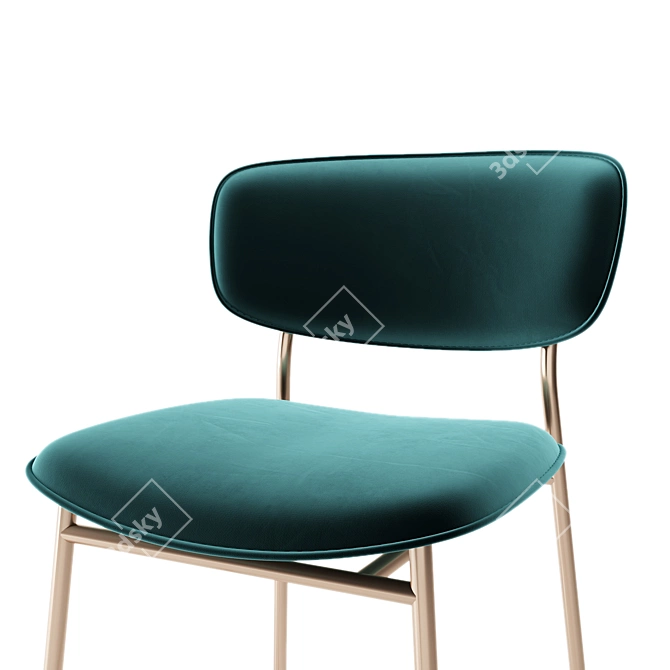 Title: Retro-inspired Calligaris Fifties Stool 3D model image 6