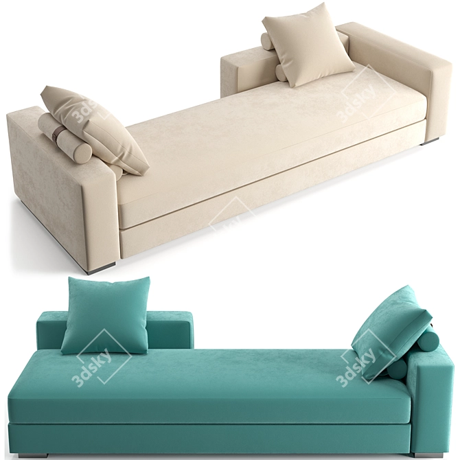 Fendi Casa One Sofa: Angular Peninsula Design 3D model image 1