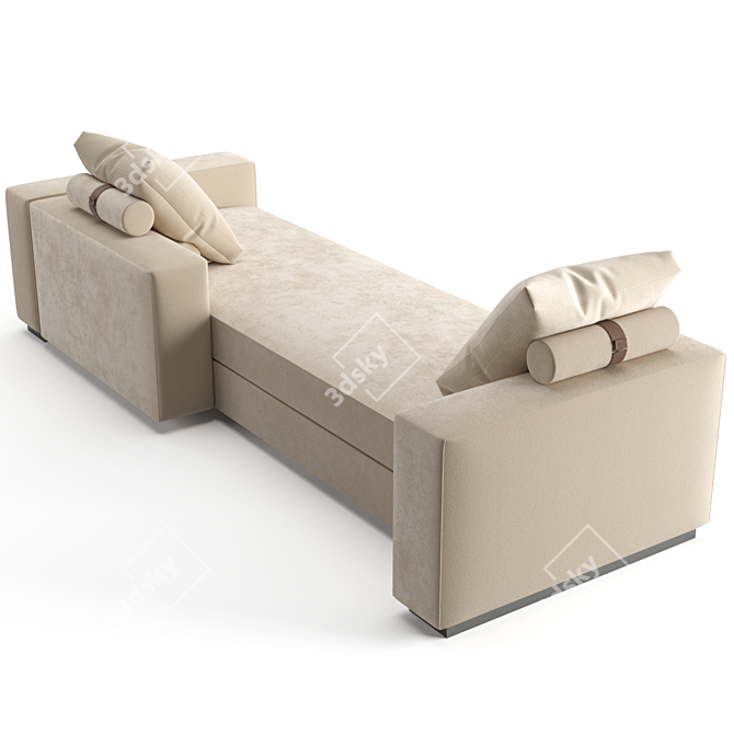 Fendi Casa One Sofa: Angular Peninsula Design 3D model image 3