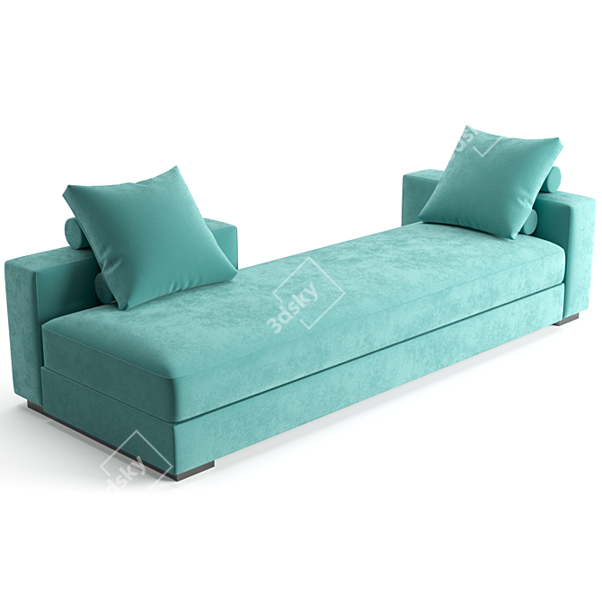 Fendi Casa One Sofa: Angular Peninsula Design 3D model image 4