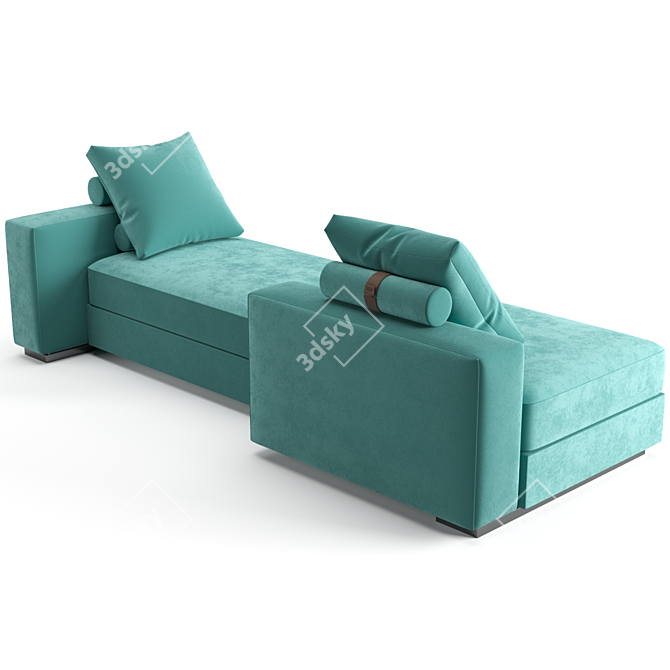 Fendi Casa One Sofa: Angular Peninsula Design 3D model image 5