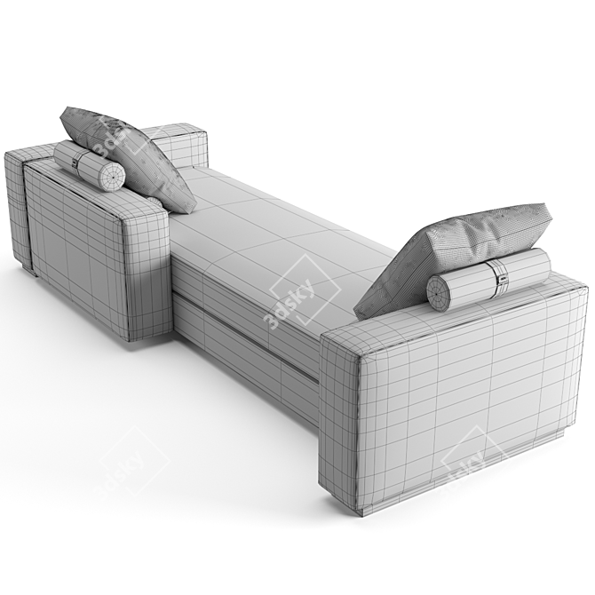 Fendi Casa One Sofa: Angular Peninsula Design 3D model image 7