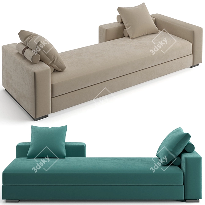 Fendi Casa One Sofa: Angular Peninsula Design 3D model image 8