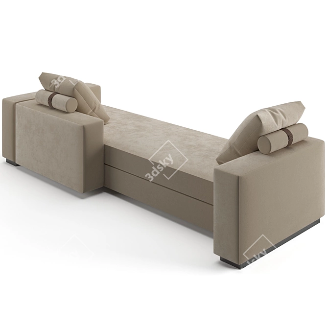 Fendi Casa One Sofa: Angular Peninsula Design 3D model image 10