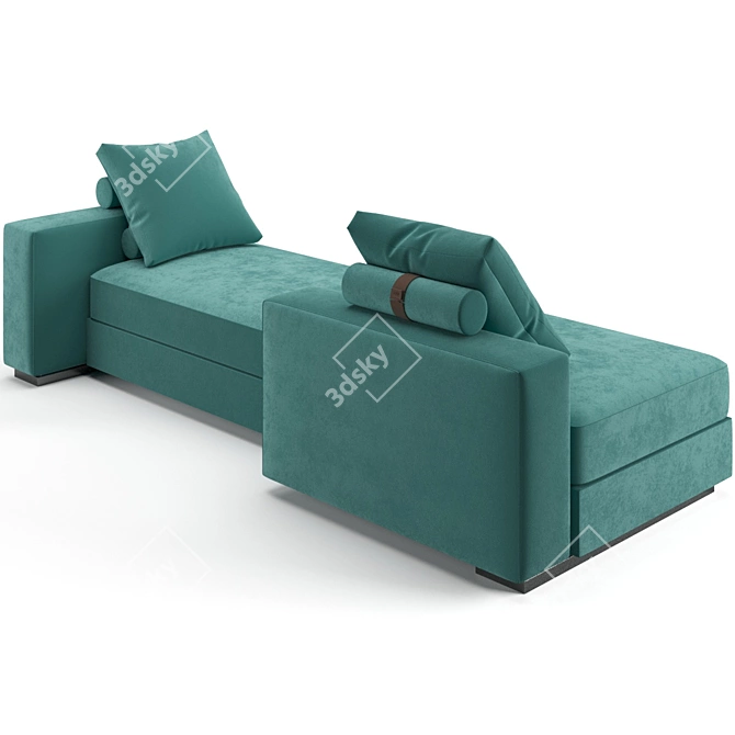 Fendi Casa One Sofa: Angular Peninsula Design 3D model image 13