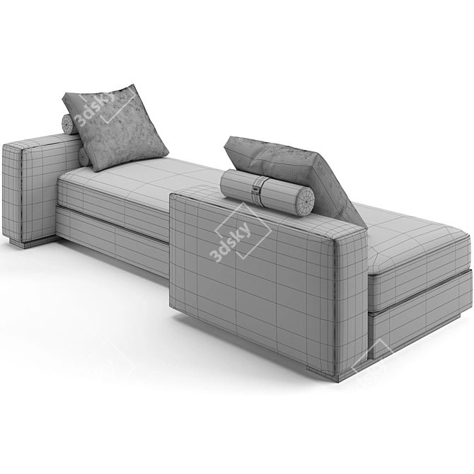 Fendi Casa One Sofa: Angular Peninsula Design 3D model image 15