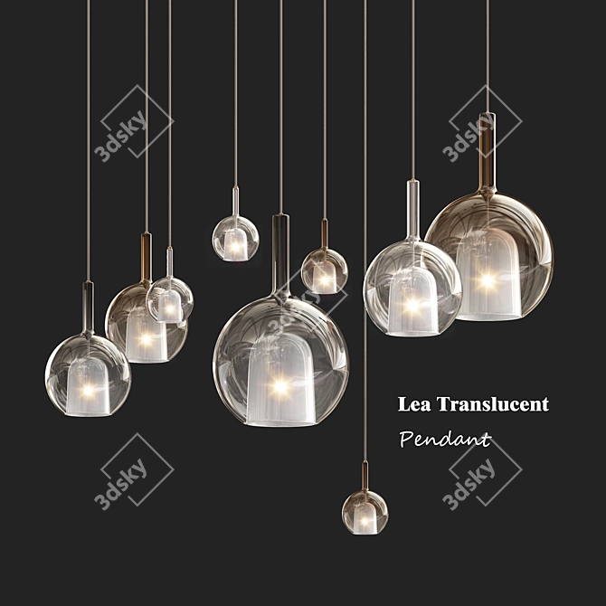 Ethereal Glow Pendant 3D model image 1