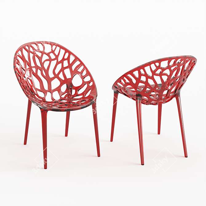 Spectre Series Plastic Bar Chair 3D model image 2