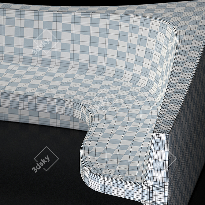 Title: Mosaic Hamam Seat - Comfort in Style 3D model image 8