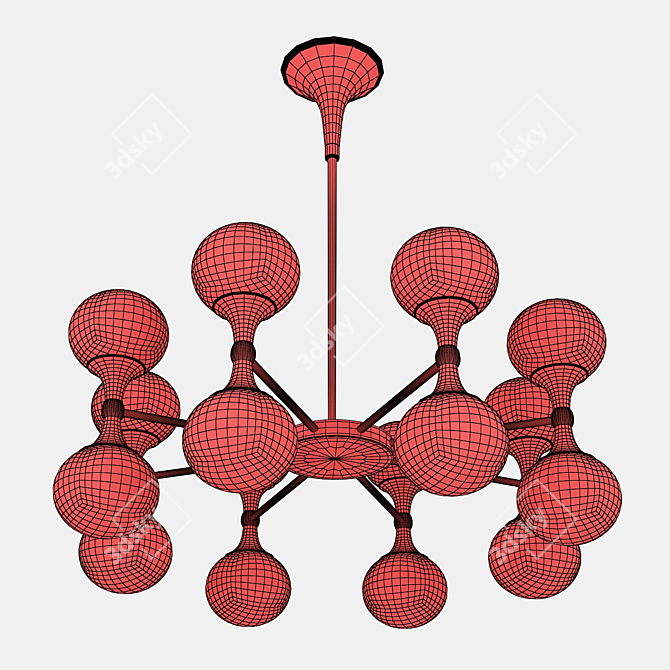 Elegant Astoria Suspension Light 3D model image 2
