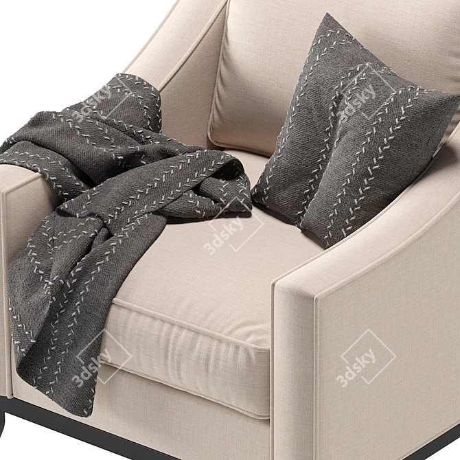 Elegant CORLEONE Armchair - Timeless Luxury 3D model image 5