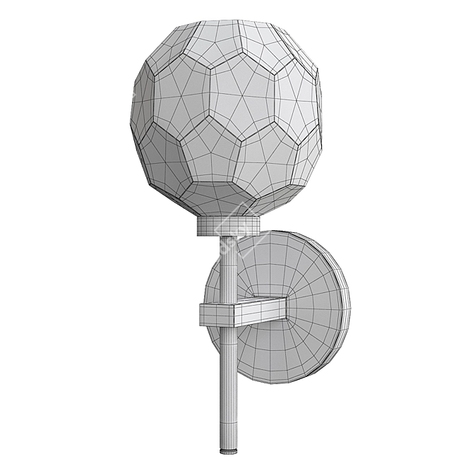 Elegant Parisian Wall Sconce 3D model image 2