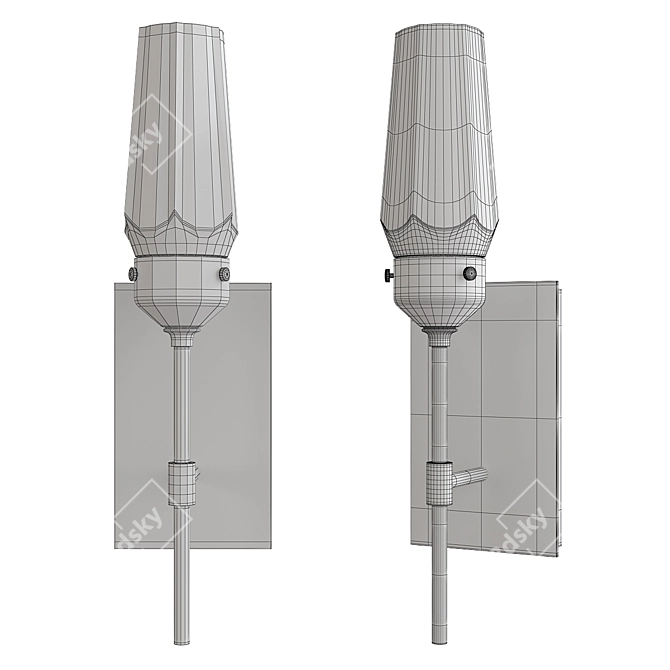  Luma Forge Wall Sconce: Modern Elegance 3D model image 2