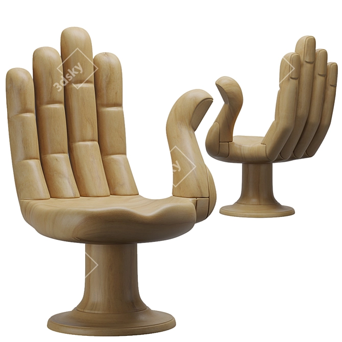 Pedro Friedeberg Hand Chair: Unique and Stylish Seating Solution 3D model image 1