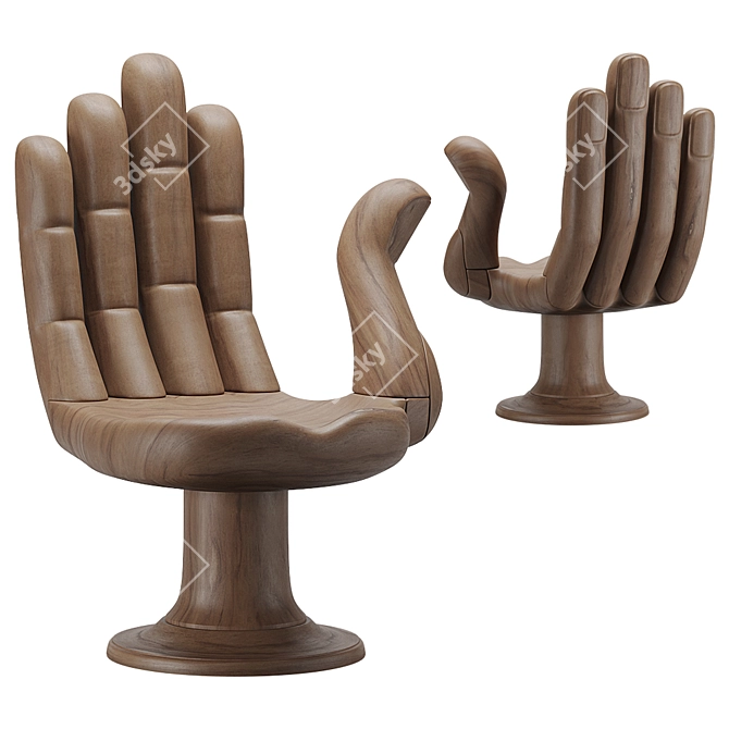 Pedro Friedeberg Hand Chair: Unique and Stylish Seating Solution 3D model image 6