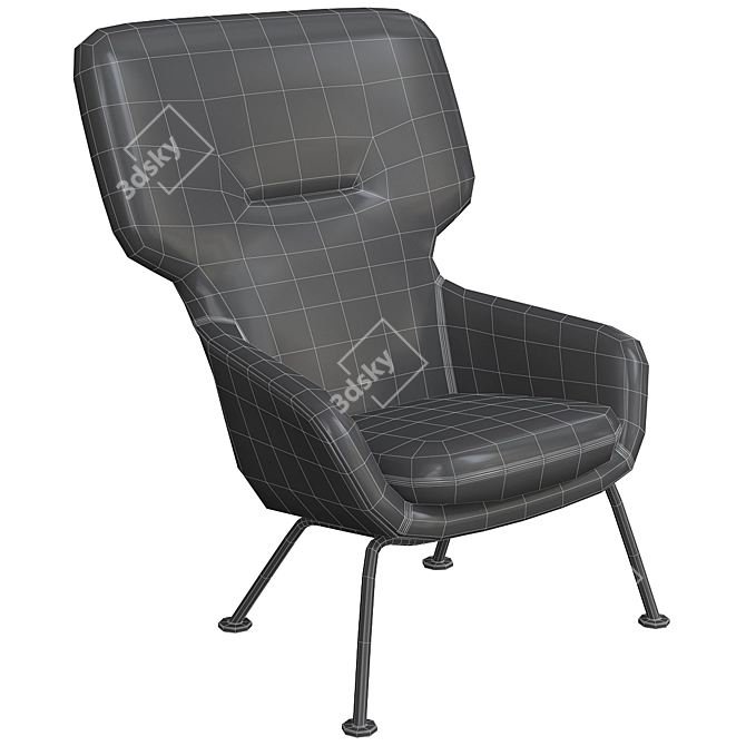 Dublin Modern Armchair: Elegant Comfort 3D model image 2