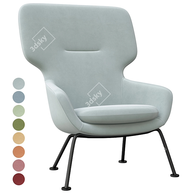 Dublin Modern Armchair: Elegant Comfort 3D model image 3