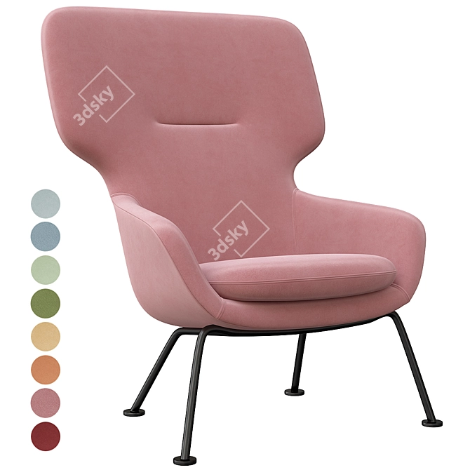 Dublin Modern Armchair: Elegant Comfort 3D model image 5