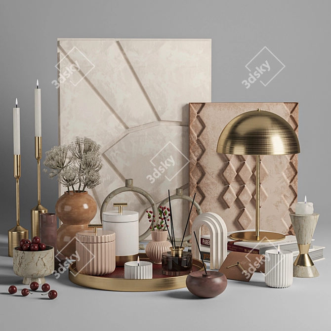 Elegant Detailed Decor Set 3D model image 1